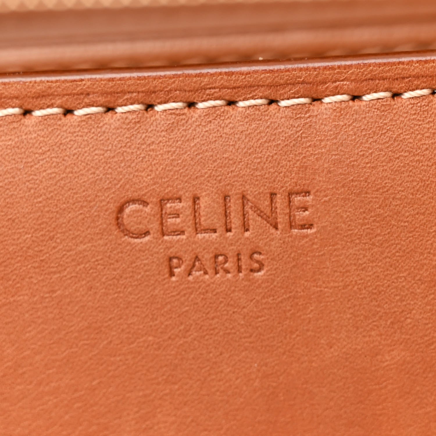 Celine Natural Calfskin Medium Classic Box Flap Bag Tan 7 of 15