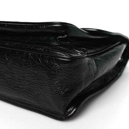Saint Laurent Crinkled Calfskin Matelasse Monogram Medium Niki Chain Satchel Black 10 of 10