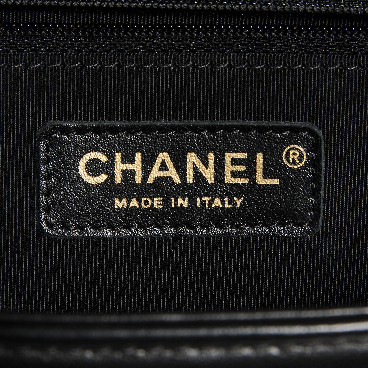 Lambskin Quilted Large Boy Flap Black