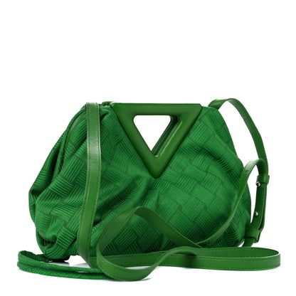 Bottega Veneta Nylon Jacquard Small The Point Triangle Bag Parakeet 4 of 9