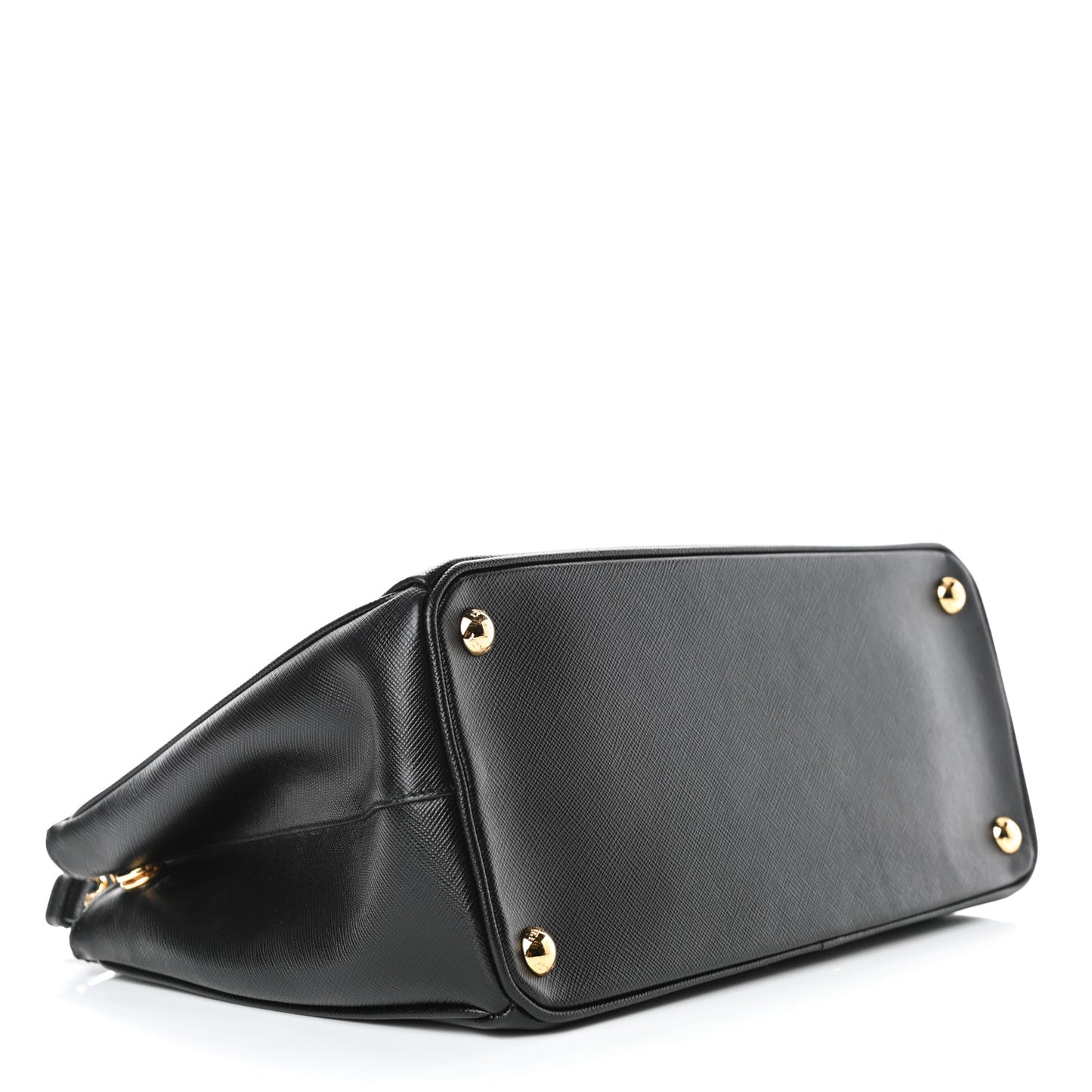 Saffiano Small Galleria Double Zip Tote Black