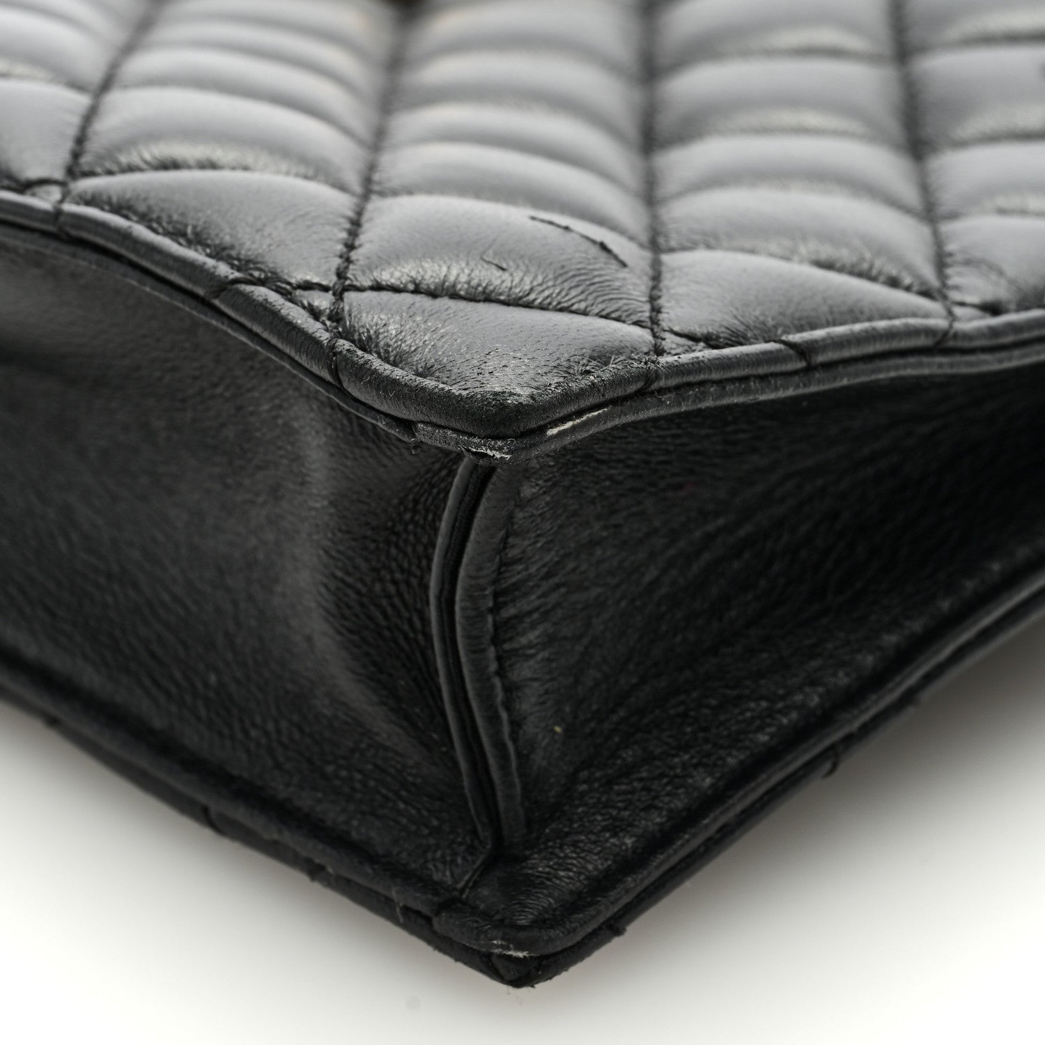 Versace Calfskin Quilted Small Tribute Icon Pouch Black 8 of 8