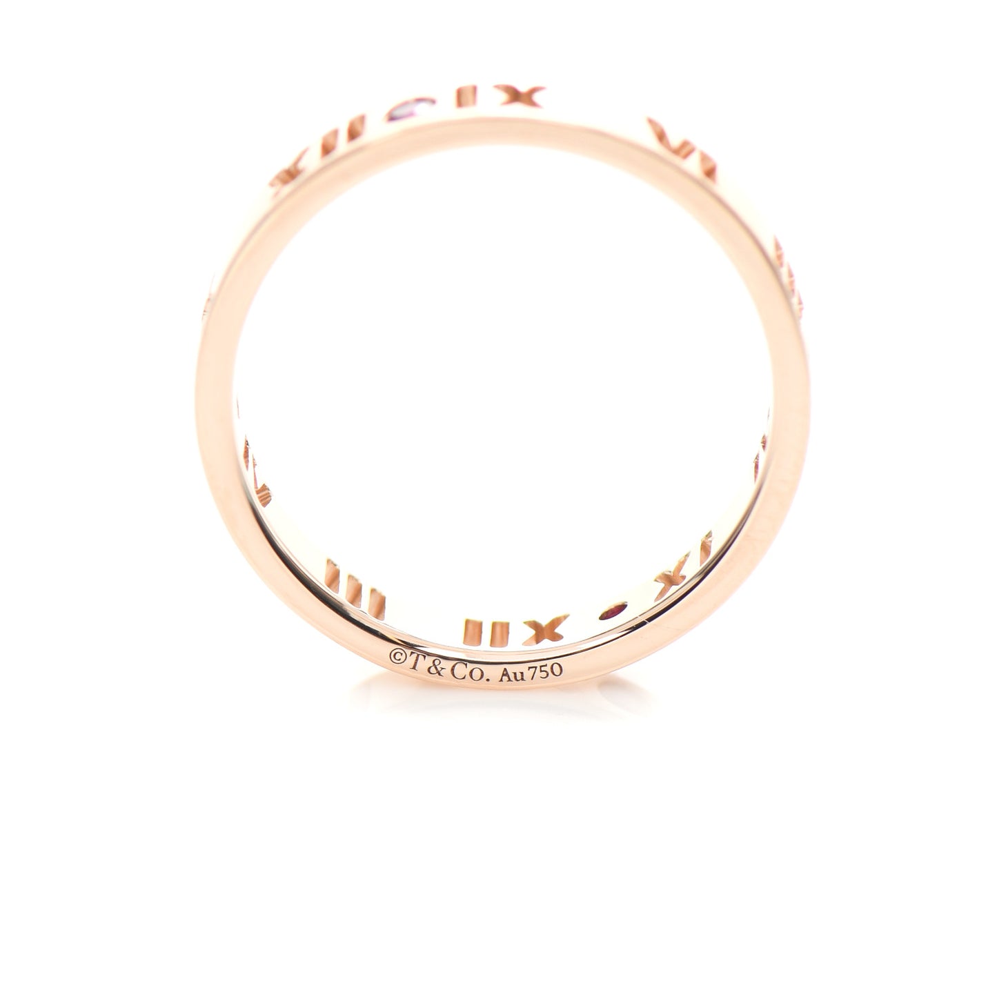18K Rose Gold Ruby Atlas Pierced Ring 53 6.5