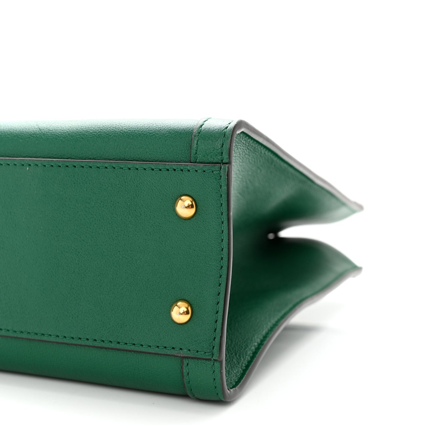 Wonka Grain Calfskin Small Diana Tote Bag Green Yellow Fluo