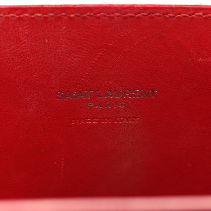 Saint Laurent Calfskin Crocodile Embossed Nano Sac De Jour Red 7 of 10