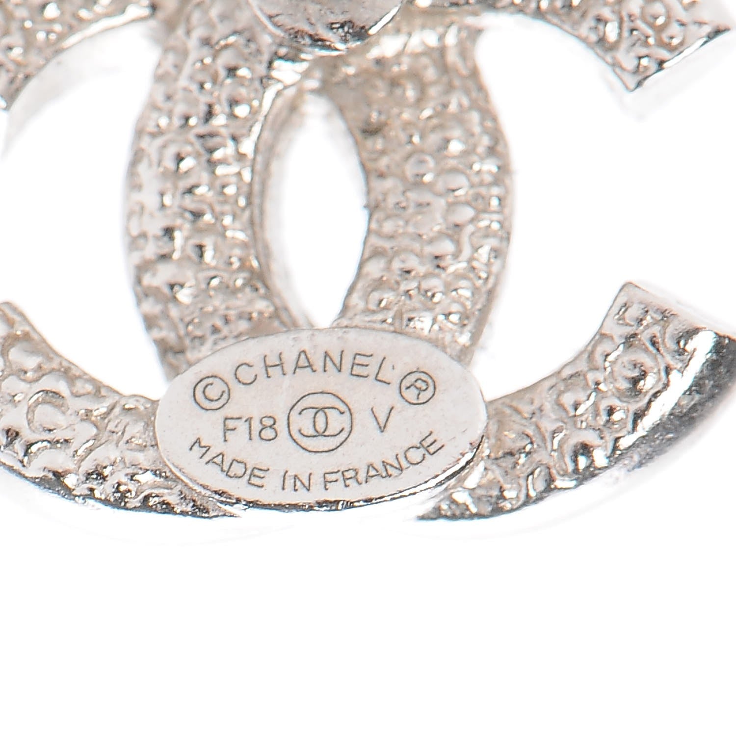 Chanel Crystal CC Earrings Silver 4 of 5