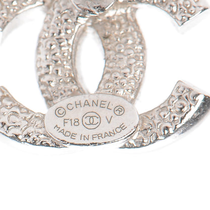 Chanel Crystal CC Earrings Silver 4 of 5