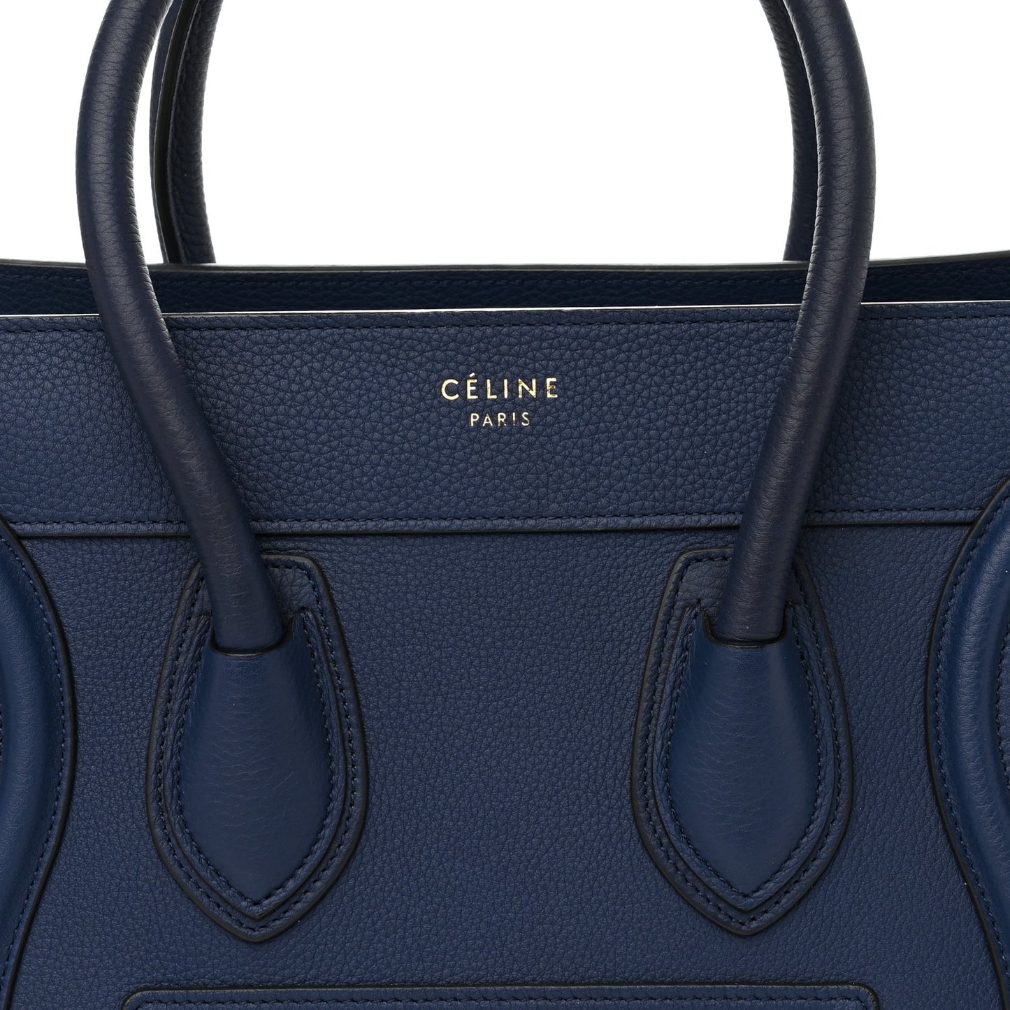 Drummed Calfskin Micro Luggage Marine