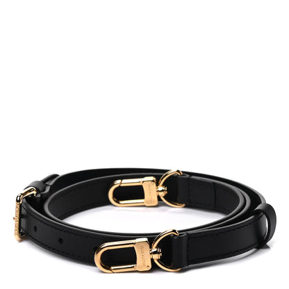 Louis Vuitton Calfskin 16mm Adjustable Shoulder Strap Black 1 of 3