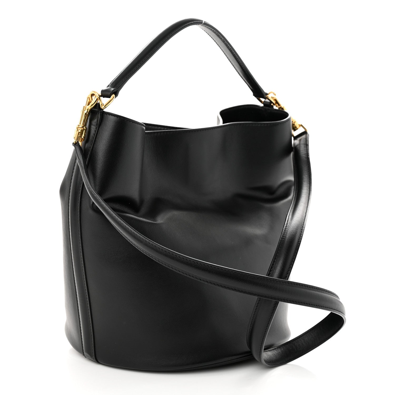 Celine Smooth Calfskin Bucket 16 Bag Black 4 of 11