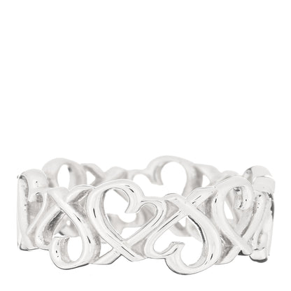 Tiffany Sterling Silver Paloma Picasso Loving Heart Band Ring 54 7 1 of 4
