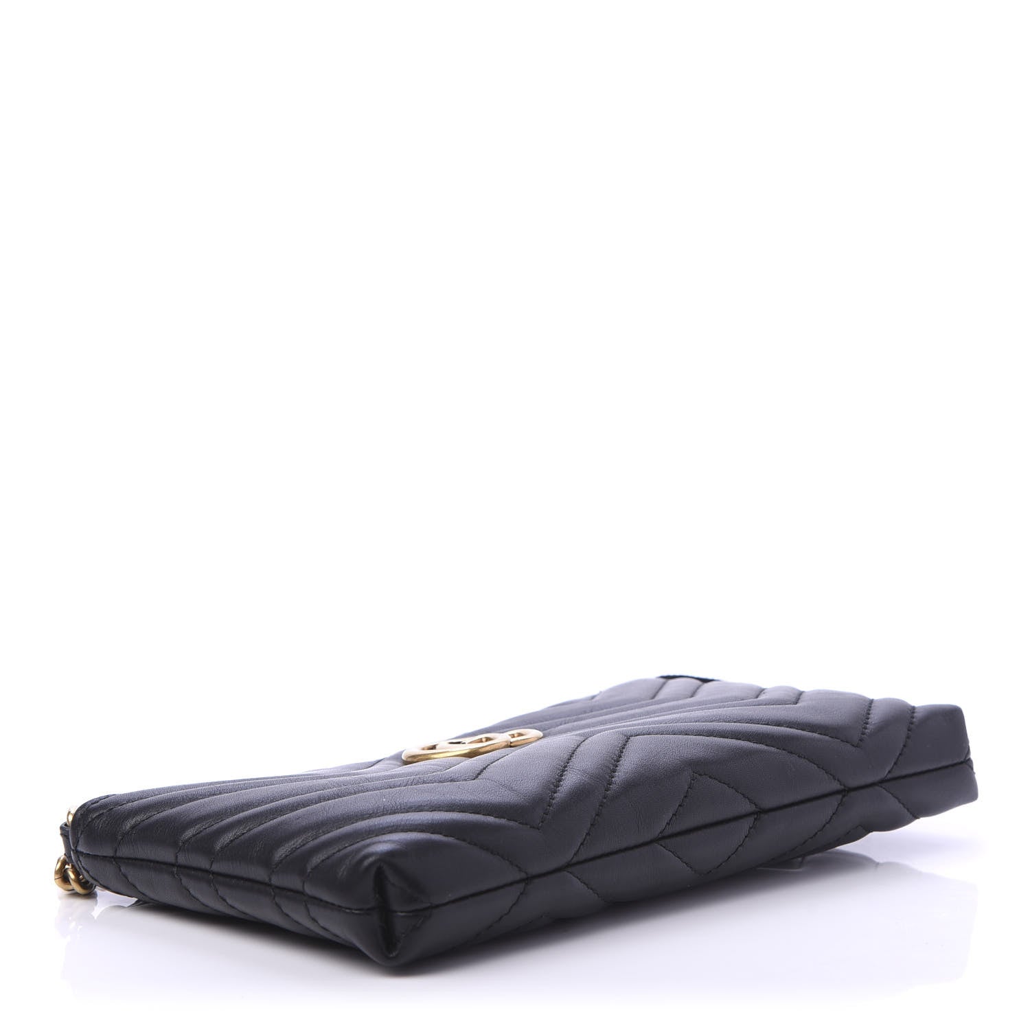 Gucci Calfskin Matelasse Mini GG Marmont Chain Bag Black 4 of 11