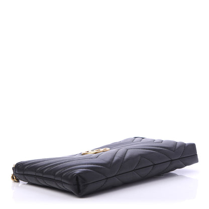 Gucci Calfskin Matelasse Mini GG Marmont Chain Bag Black 4 of 11