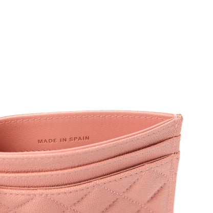Chanel Caviar Quilted Boy Card Holder Light Pink 7 of 9