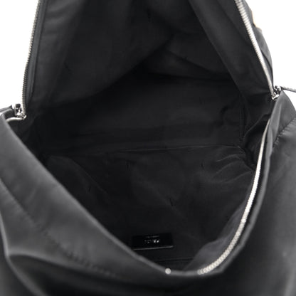 Fendi Nylon Vitello Elite Monster Eyes Rounded Backpack Black Yellow 5 of 11