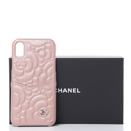 Chanel Goatskin Camellia iPhone X Case Pink 9 of 9