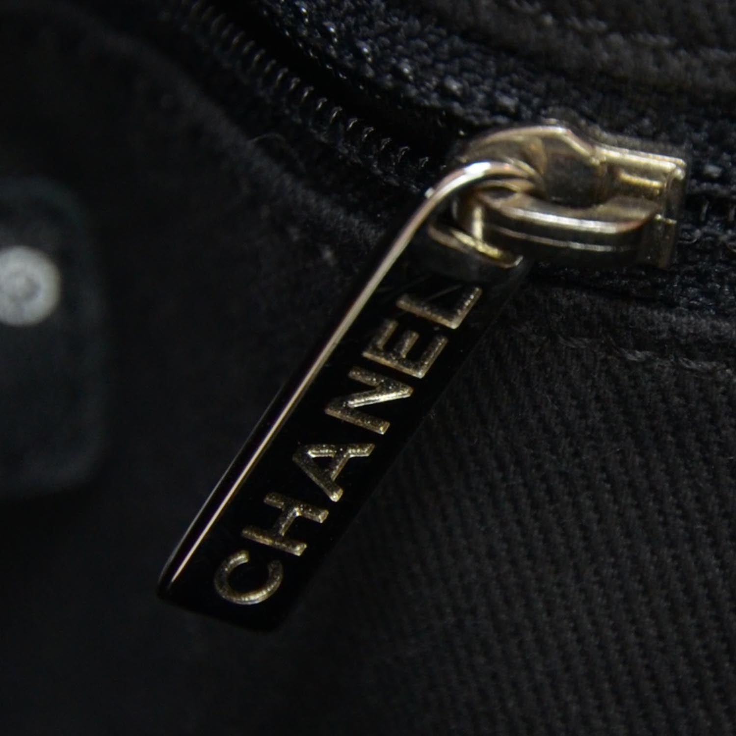 Chanel Lambskin Drawstring CC Bucket Bag Black 8 of 9