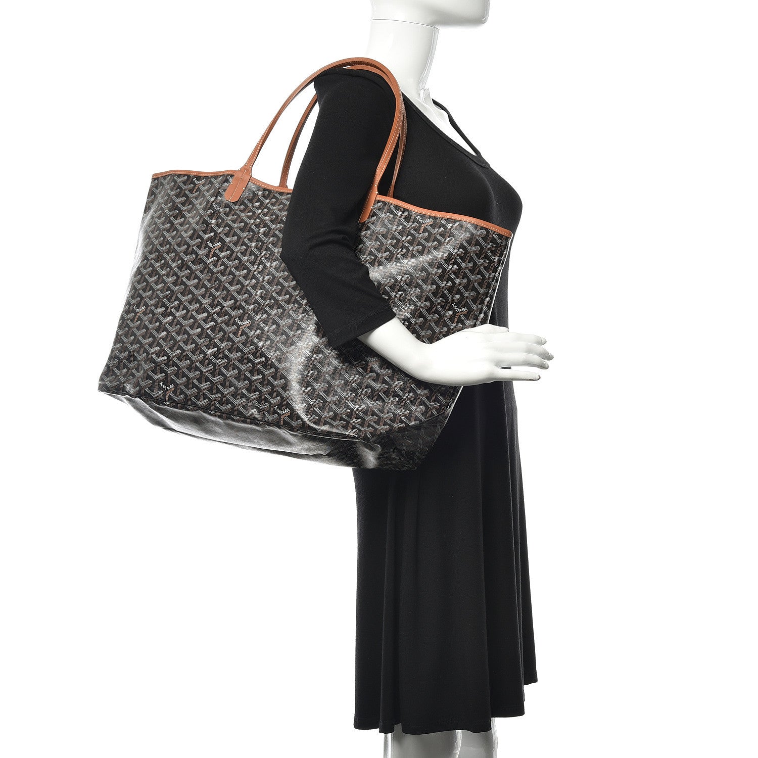 Goyard Goyardine Saint Louis GM Black Gold 2 of 9