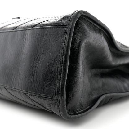 Saint Laurent Crinkled Calfskin Matelasse Monogram Large Niki Shopper Tote Black 11 of 14