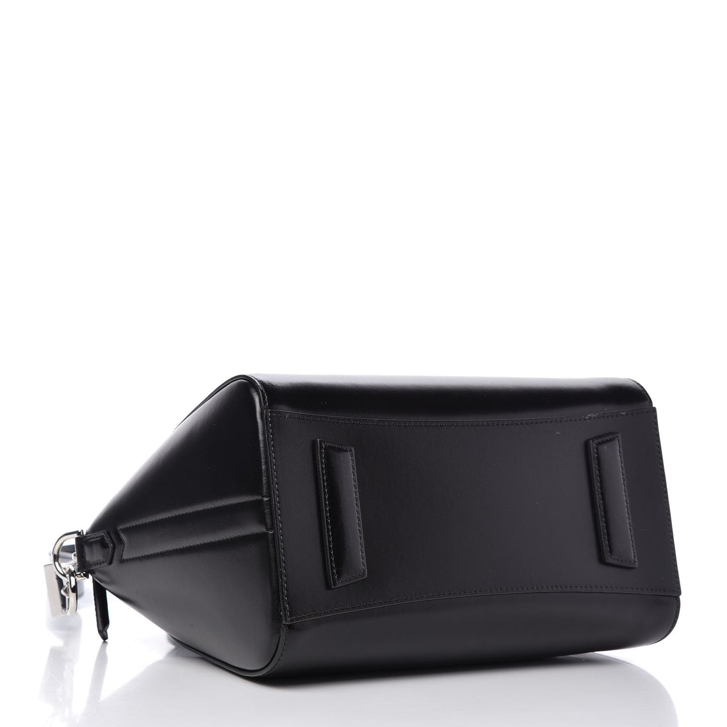 Shiny Lord Calfskin Small Antigona Black