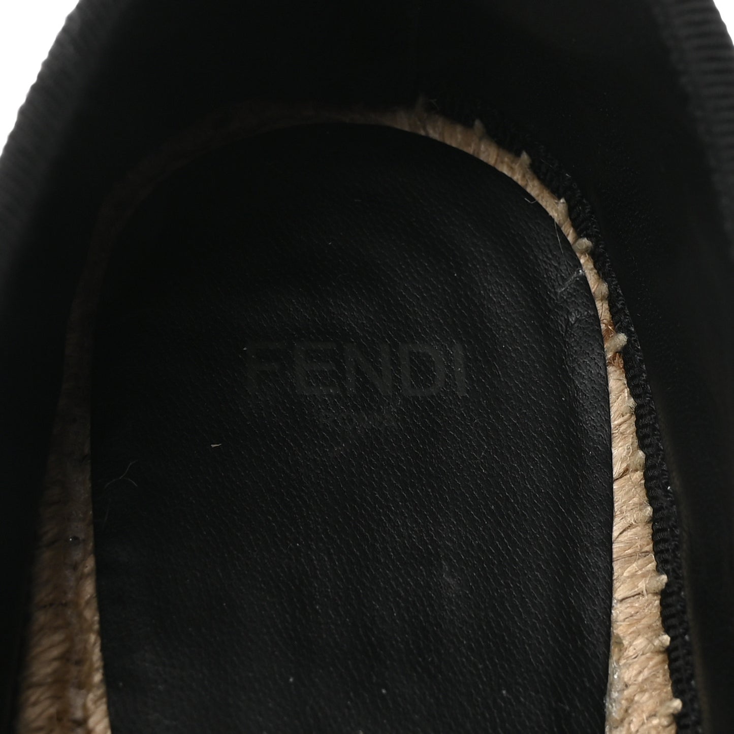 Nappa FF Embossed Espadrilles 38 Black