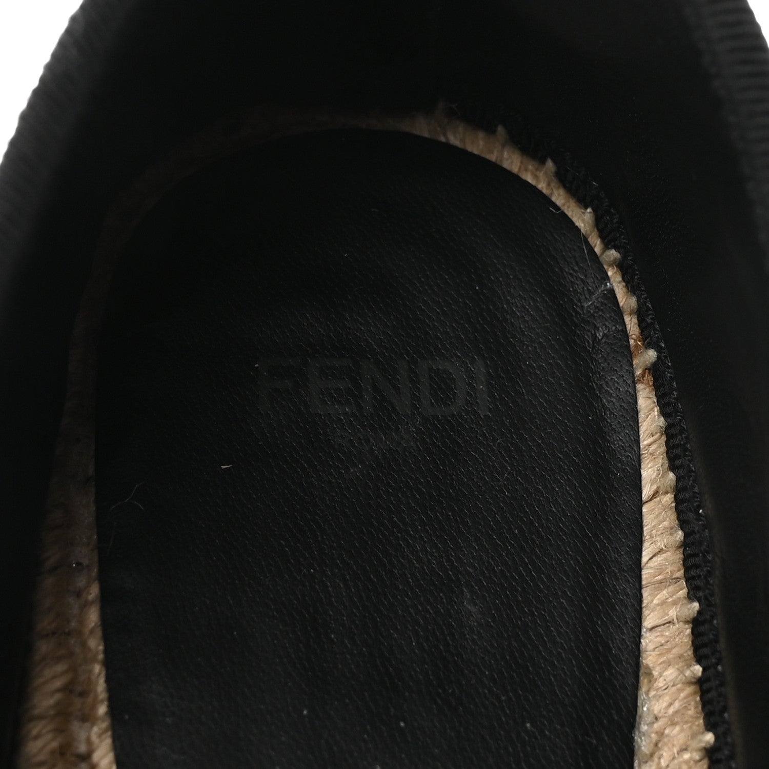 Fendi Nappa FF Embossed Espadrilles 38 Black 8 of 9