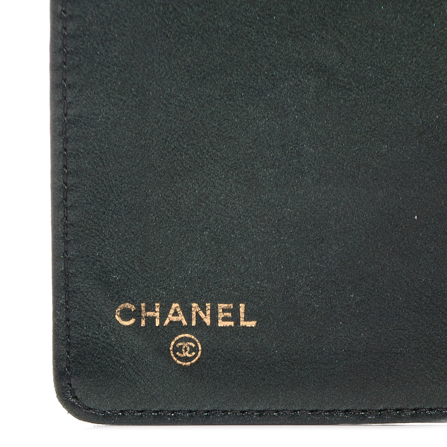Lambskin Camellia Yen Wallet Black