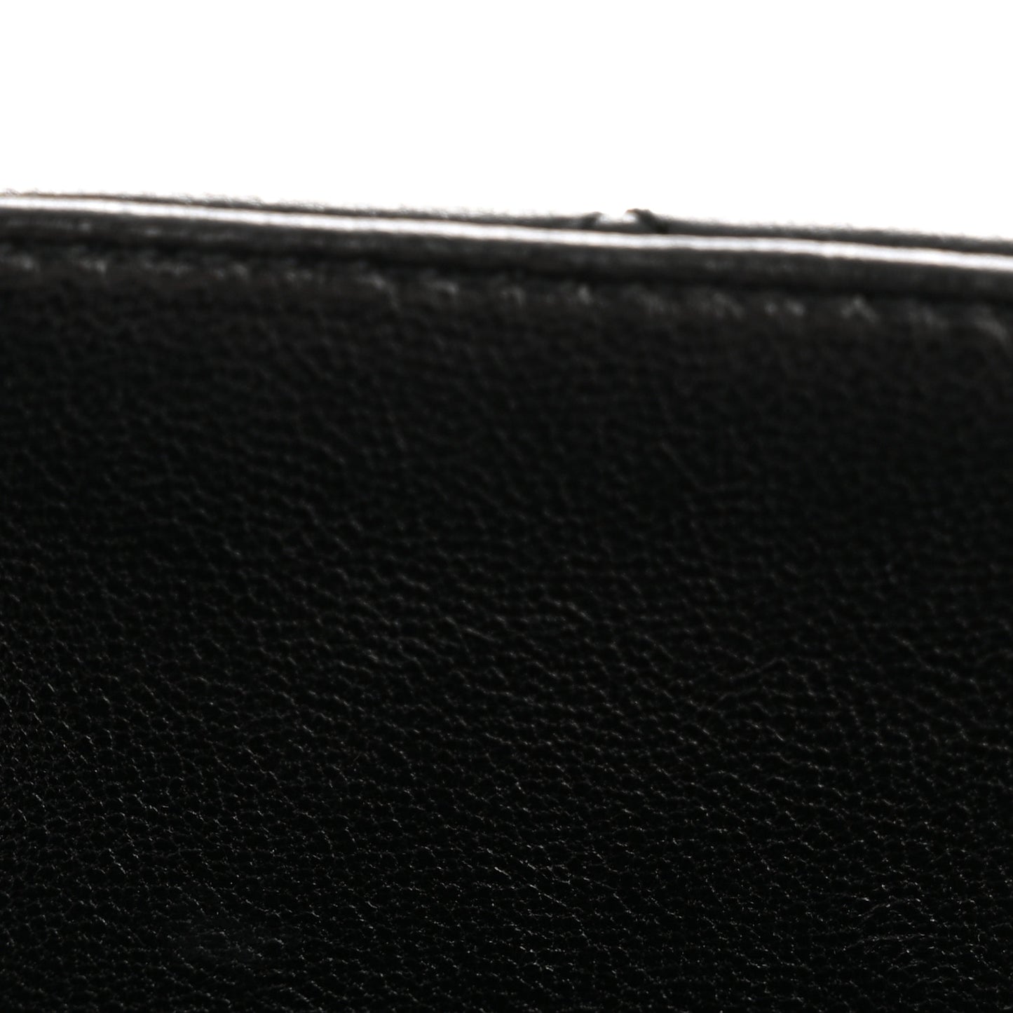 Lambskin Quilted Chaine Lettre Small Bucket Bag Black