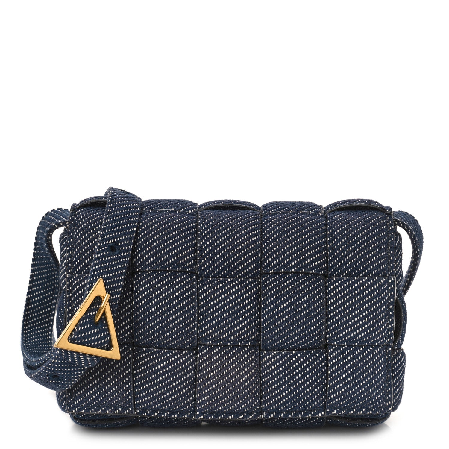 Bottega Veneta Denim Maxi Intrecciato Padded Cassette High Frequency Crossbody Bag Indigo 1 of 7