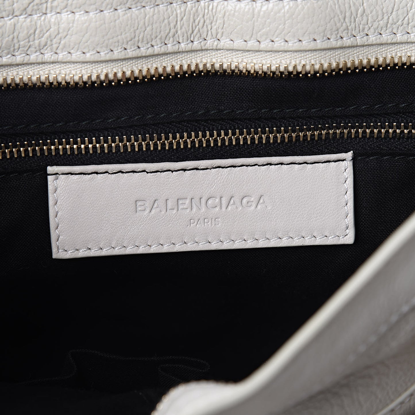 Chevre Gold Metallic Edge Hardware City Cream
