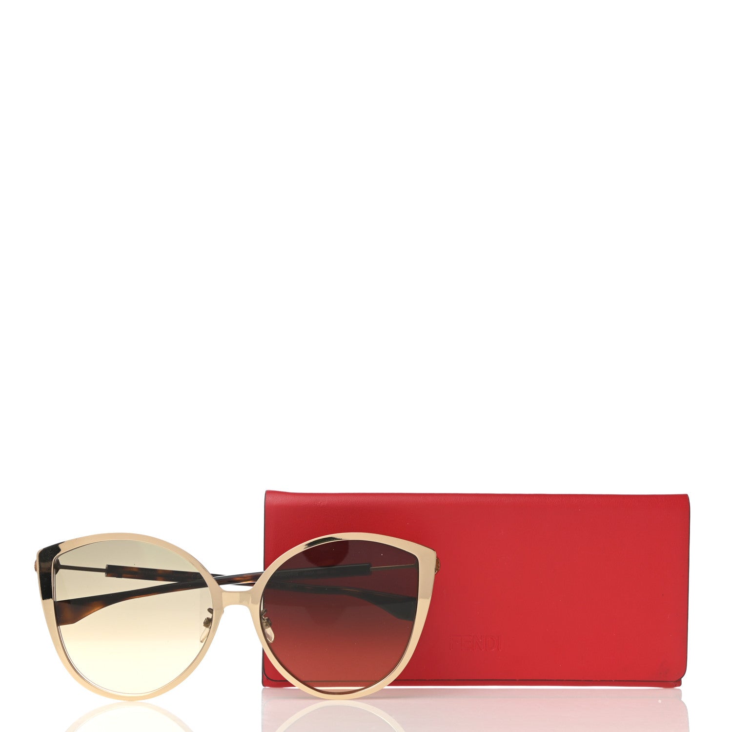 Fendi Cat Eye F is Fendi Sunglasses FF 0395/F/S Gold 7 of 7