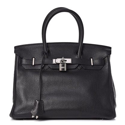 Hermes Taurillon Clemence Birkin 30 Black 1 of 20