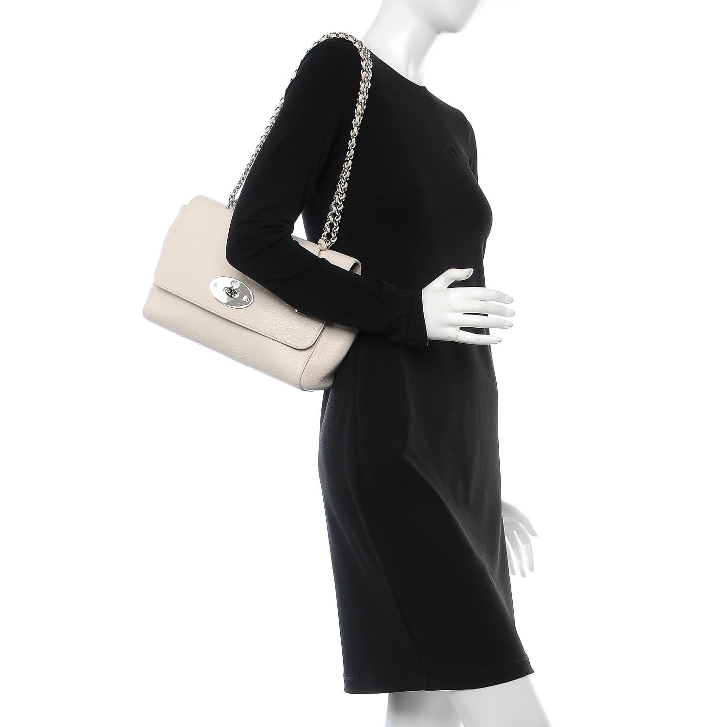 Mulberry Glossy Goatskin Medium Lily White 2 of 12