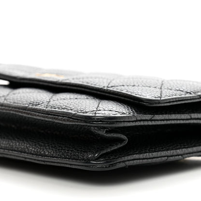 Chanel Caviar Quilted Wallet on Chain WOC Black 10 of 11
