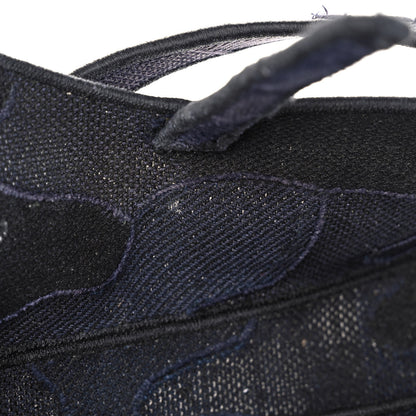 Christian Dior Canvas Embroidered Camouflage Saddle Bag Blue 11 of 11