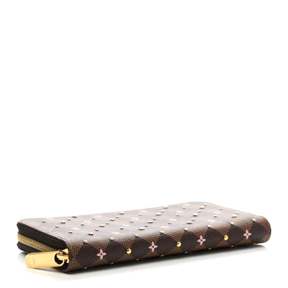 Louis Vuitton Damier Ebene Studded Zippy Wallet Rose Ballerine 4 of 6