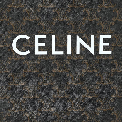 Celine Triomphe Canvas Calfskin Mini Vertical Cabas Tan 6 of 6