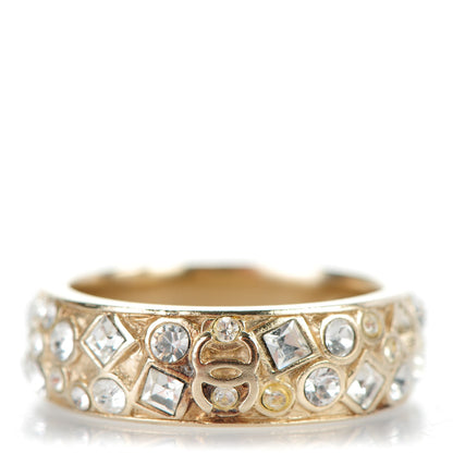 Chanel Crystal CC Ring 6 Gold 1 of 5