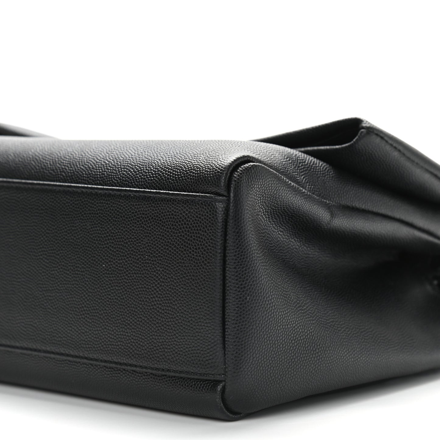 Grain De Poudre Medium West Hollywood Monogram Fold-Over Black