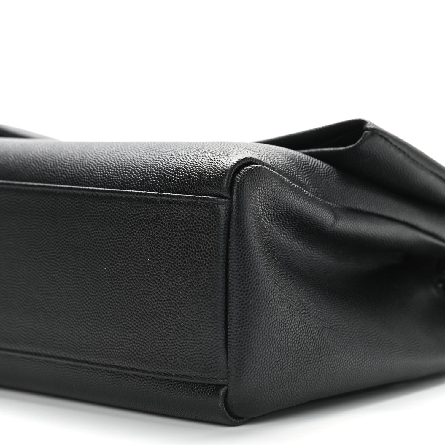 Saint Laurent Grain De Poudre Medium West Hollywood Monogram Fold-Over Black 9 of 12