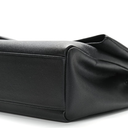 Saint Laurent Grain De Poudre Medium West Hollywood Monogram Fold-Over Black 9 of 12