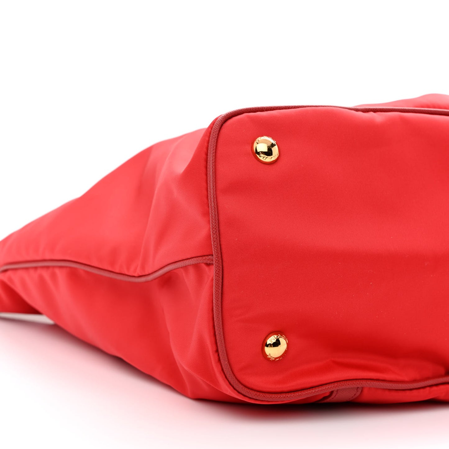 Tessuto Nylon Saffiano Tote Red