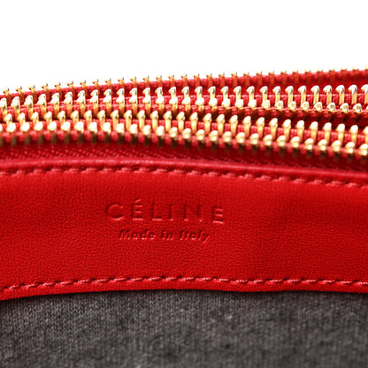 Celine Lambskin Small Trio Crossbody Bag Red 6 of 9