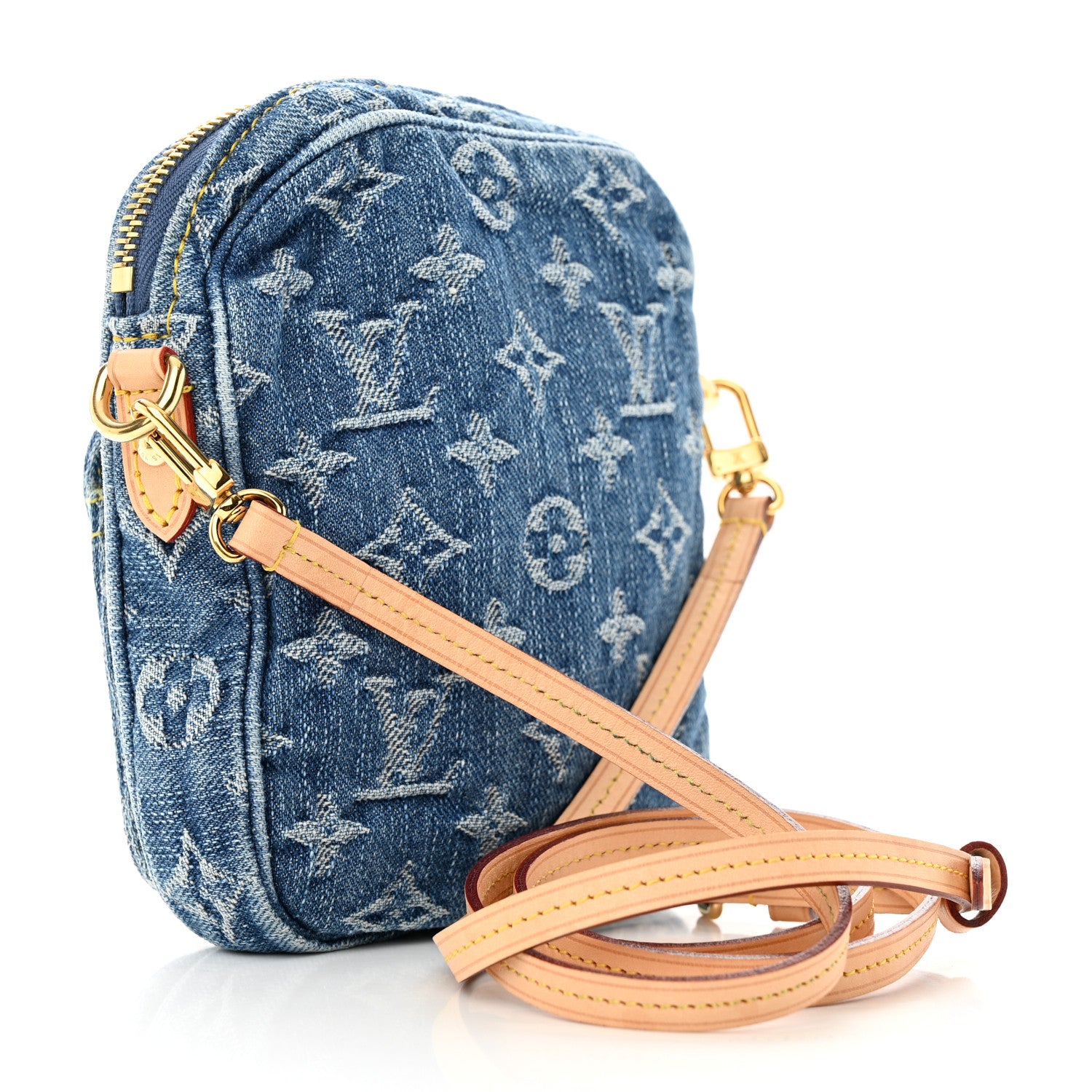 Louis Vuitton Denim Fairfax Pochette Blue 3 of 9