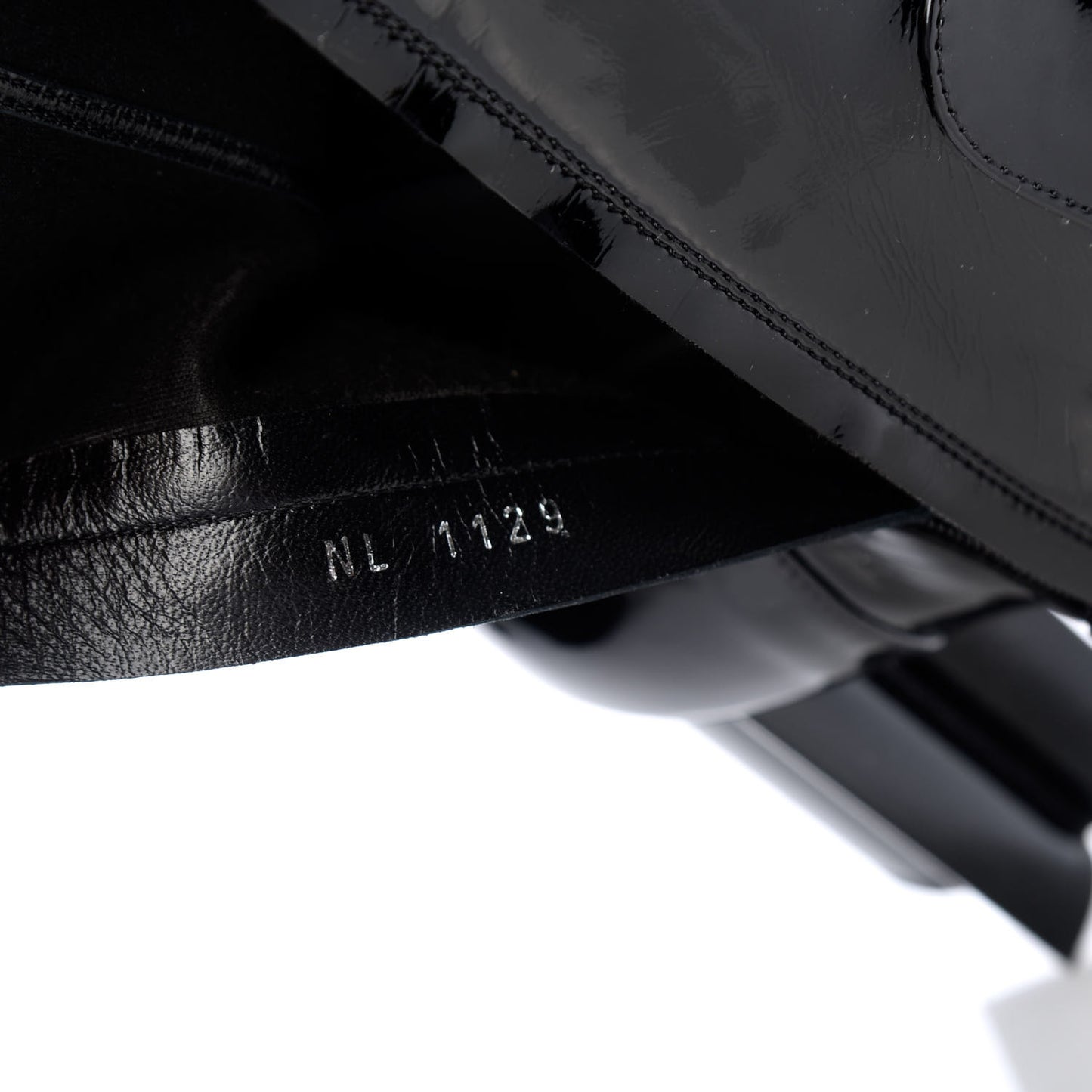 Patent Silhouette Ankle Boots 37 Black
