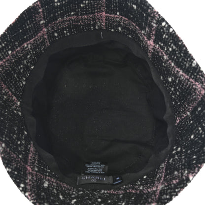Chanel Tweed Bucket Hat M Black Pink 7 of 8