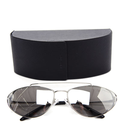 Prada Cat Eye Sunglasses SPR 62V Silver 8 of 8
