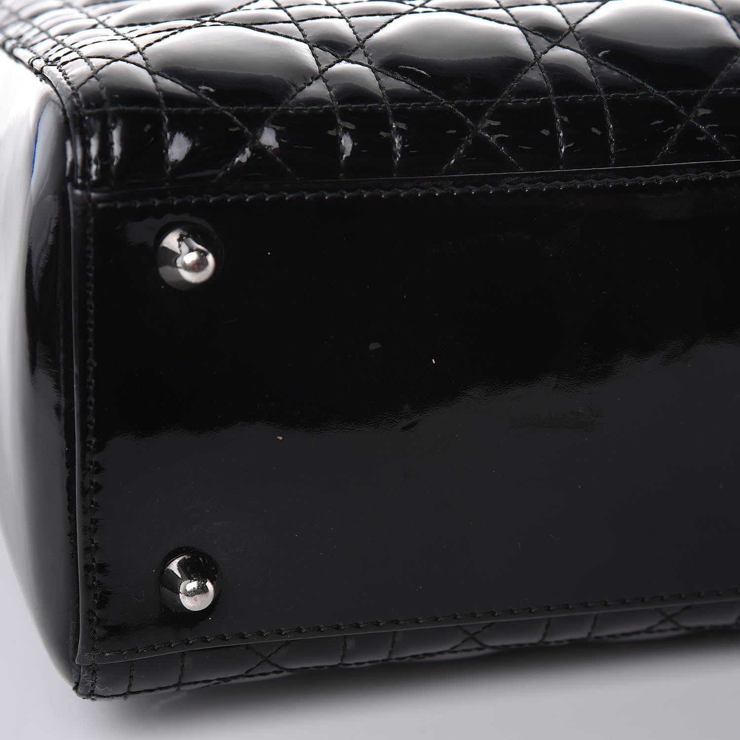 Christian Dior Patent Cannage Large Lady Dior Black 8 of 11