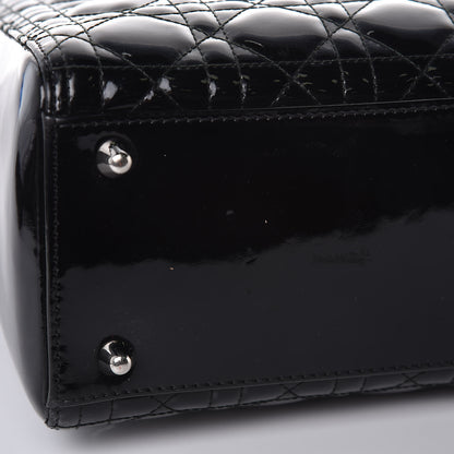 Christian Dior Patent Cannage Large Lady Dior Black 8 of 11