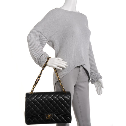 Chanel Caviar Quilted Maxi Double Flap Black 2 of 9